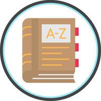 Dictionary Flat Circle Icon vector