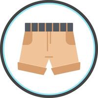 Shorts Flat Circle Icon vector