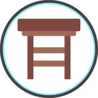 Stool Flat Circle Icon vector