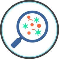Microbiology Flat Circle Icon vector