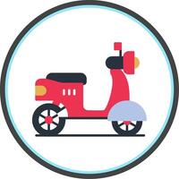 Scootie Flat Circle Icon vector