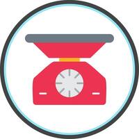 Weight Scale Flat Circle Icon vector