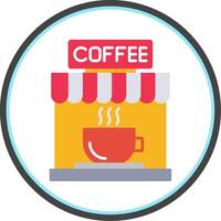 Coffee Flat Circle Icon vector