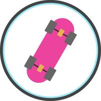 Skates Flat Circle Icon vector
