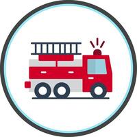 Fire Brigade Flat Circle Icon vector