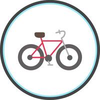 Bicycle Flat Circle Icon vector