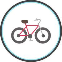 bicicleta plano circulo icono vector