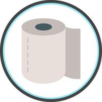 Toilet Roll Flat Circle Icon vector