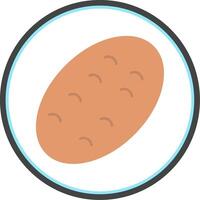 potato Flat Circle Icon vector