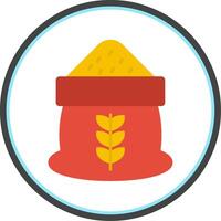 Grain Flat Circle Icon vector