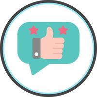 Reviews Flat Circle Icon vector