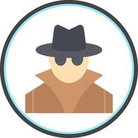 Spy Flat Circle Icon vector