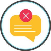 No Message Flat Circle Icon vector