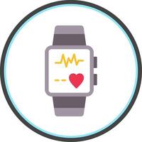 Smart Watch Flat Circle Icon vector