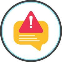 Error Message Flat Circle Icon vector