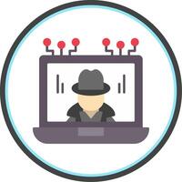 Fraud Flat Circle Icon vector