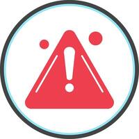 Warning Flat Circle Icon vector