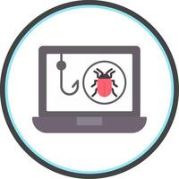 Phishing Flat Circle Icon vector