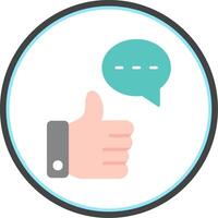 Good Feedback Flat Circle Icon vector