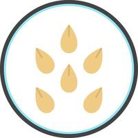 Seeds Flat Circle Icon vector