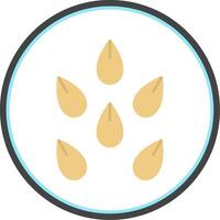 Seeds Flat Circle Icon vector