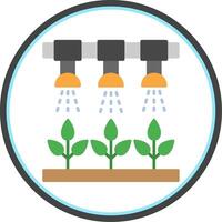 Irrigation System Flat Circle Icon vector