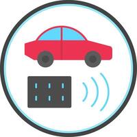 Remote Vehicle Flat Circle Icon vector