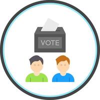 votantes plano circulo icono vector