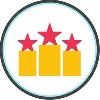 Rank Flat Circle Icon vector