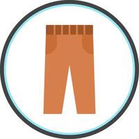 Trousers Flat Circle Icon vector