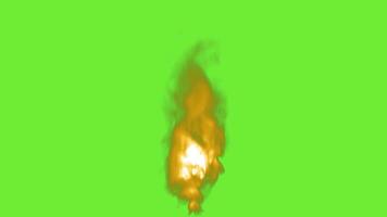 fuego efecto con verde pantalla video