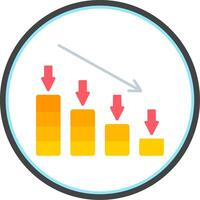 Crash Flat Circle Icon vector