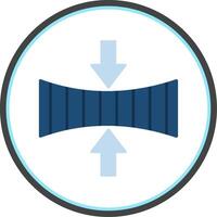 Elasticity Flat Circle Icon vector