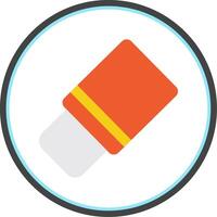 Eraser Tool Flat Circle Icon vector