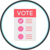 número de votar plano circulo icono vector