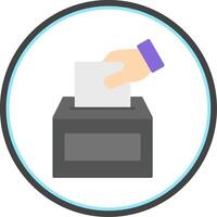 Voting Flat Circle Icon vector