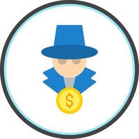 Fraud Flat Circle Icon vector