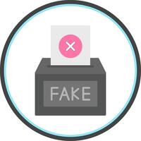 Fake Flat Circle Icon vector