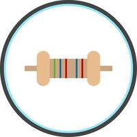 Resistor Flat Circle Icon vector
