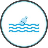 Floating Flat Circle Icon vector