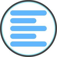 Horizontal Left Align Flat Circle Icon vector