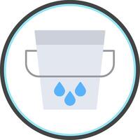 Water Bucket Flat Circle Icon vector