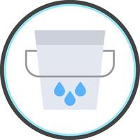 Water Bucket Flat Circle Icon vector