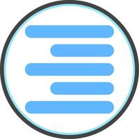 Horizontal Right Align Flat Circle Icon vector
