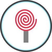 Spiral Flat Circle Icon vector