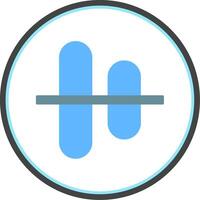 Vertical Align Centre Flat Circle Icon vector