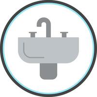 Sink Flat Circle Icon vector