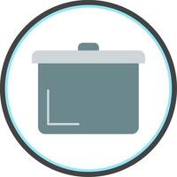 Pot Flat Circle Icon vector