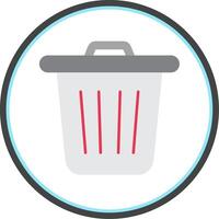 Delete Flat Circle Icon vector