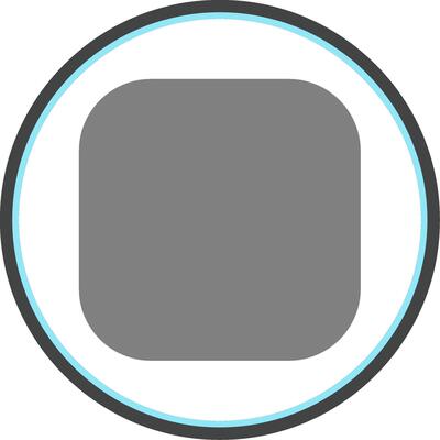 Round Corner Flat Circle Icon